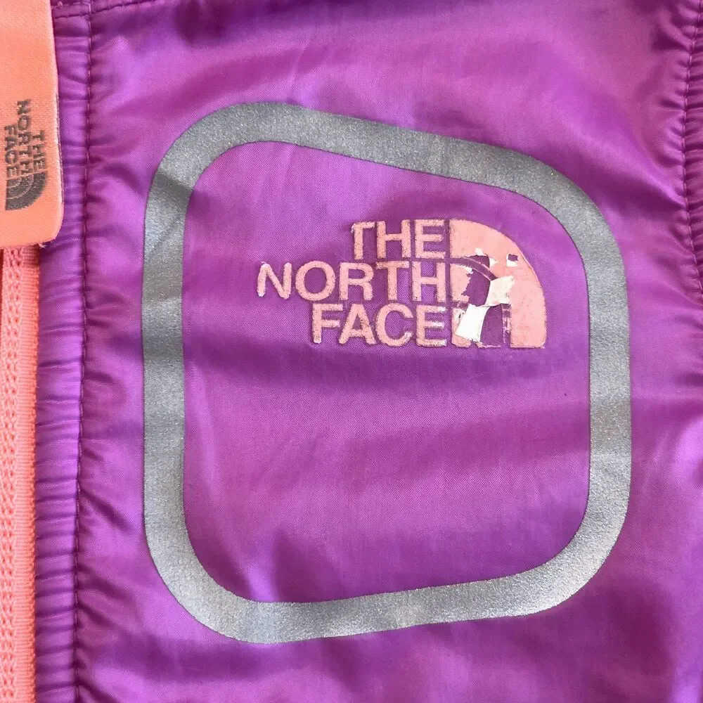 The North Face Fleece Jacket Pink Infant 6-12M Zip Logo Baby Girl Purple